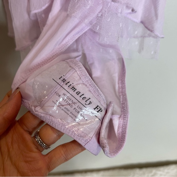 Free People Intimately All Dolled Up Tiered Ruffles Rosettes Bodysuit - Picture 6 of 8